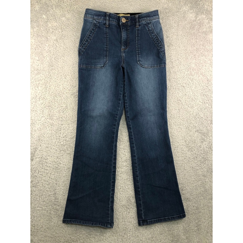 Democracy Jeans Women 2 (26x26.5) Blue Bootcut Stretch Ab Technology
